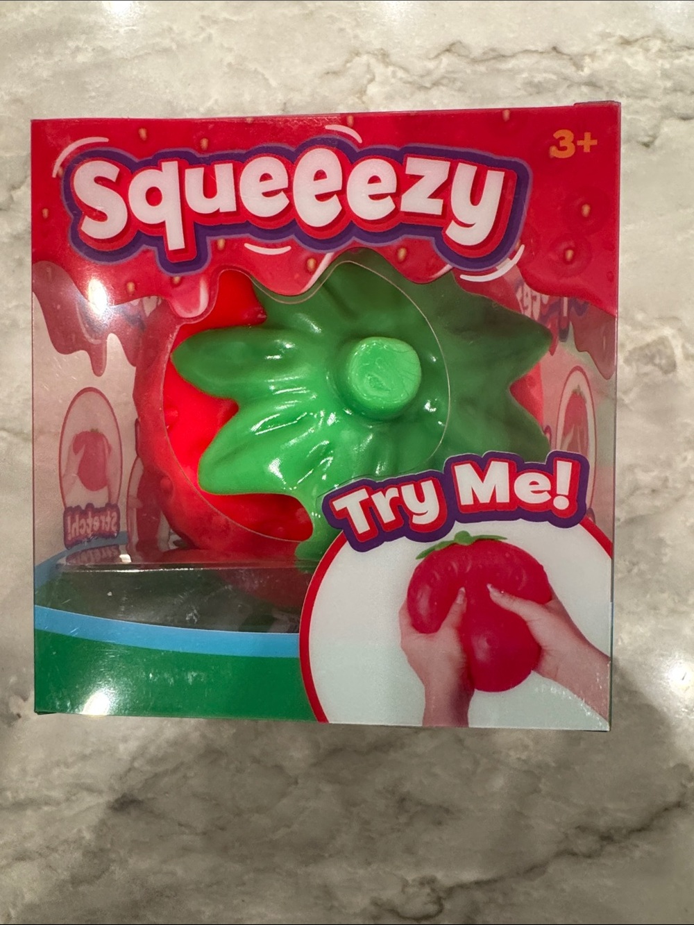 Strawberry Squishy Toy - Red & Green
